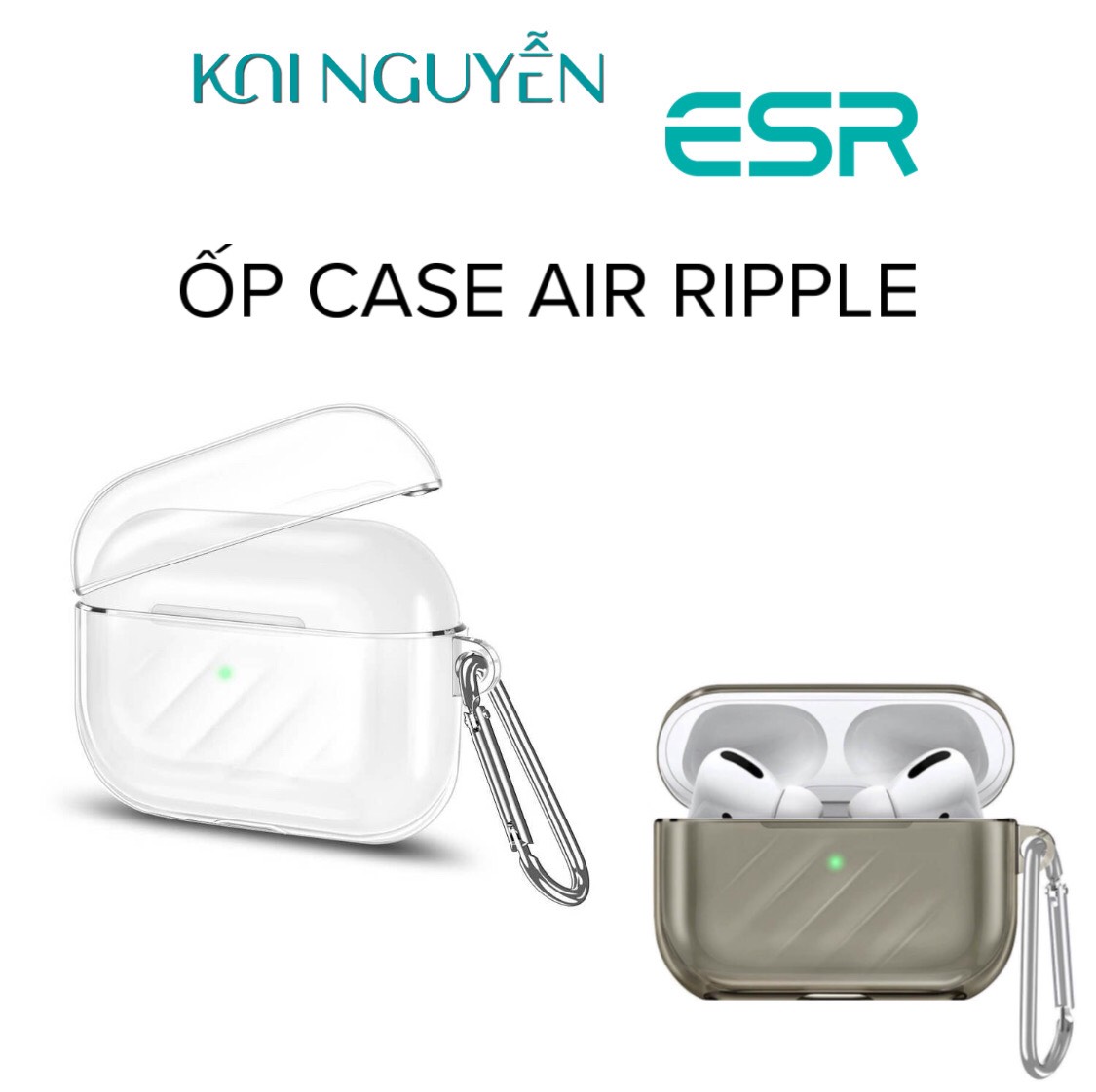Ốp Case ESR Air Ripple Series Shock-Resistant Dành cho Airpods Pro - Hàng Chính Hãng