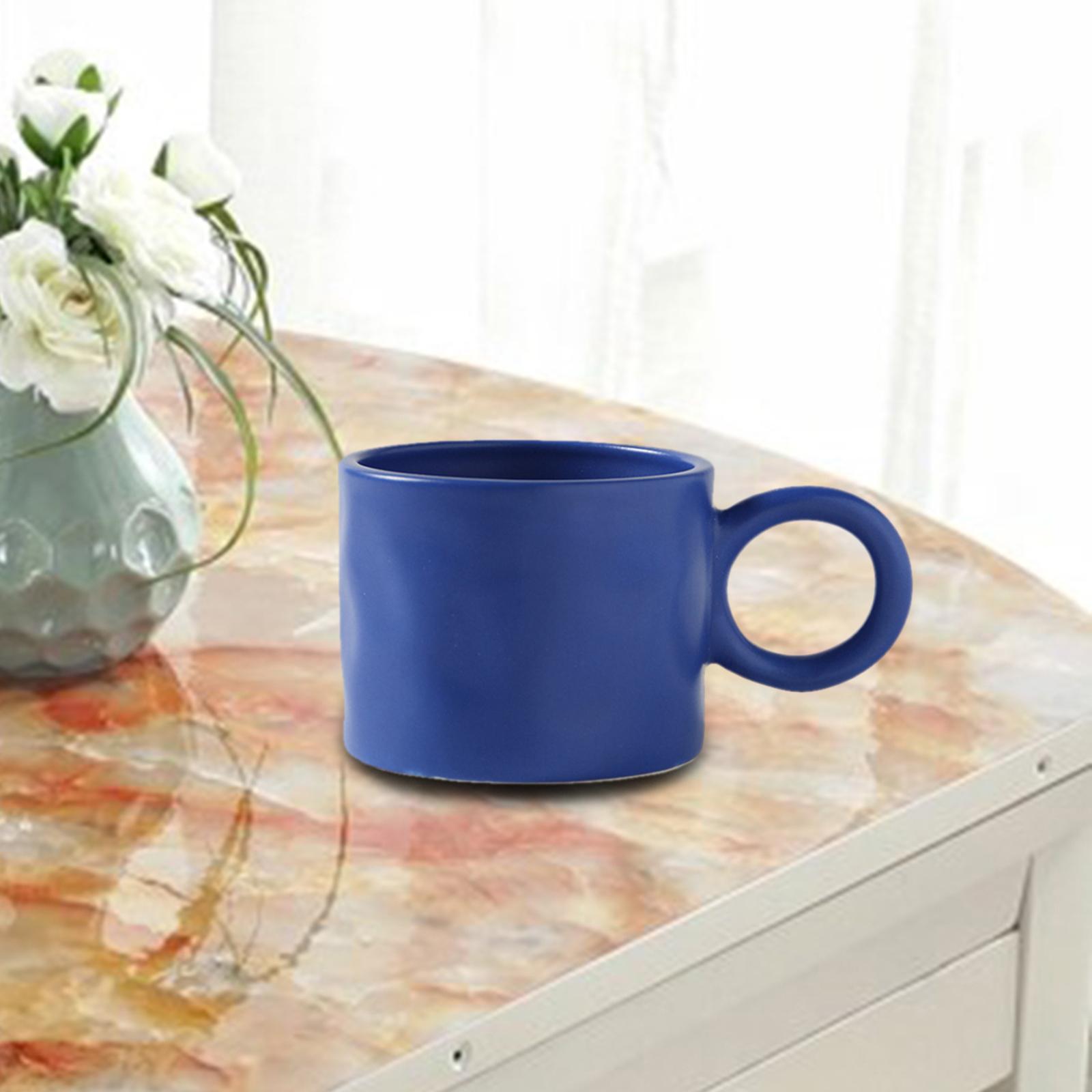 Cute Ceramic Nordic Mug Big Earring Handle Coffee Mug Cocoa Cold Drinks Cup