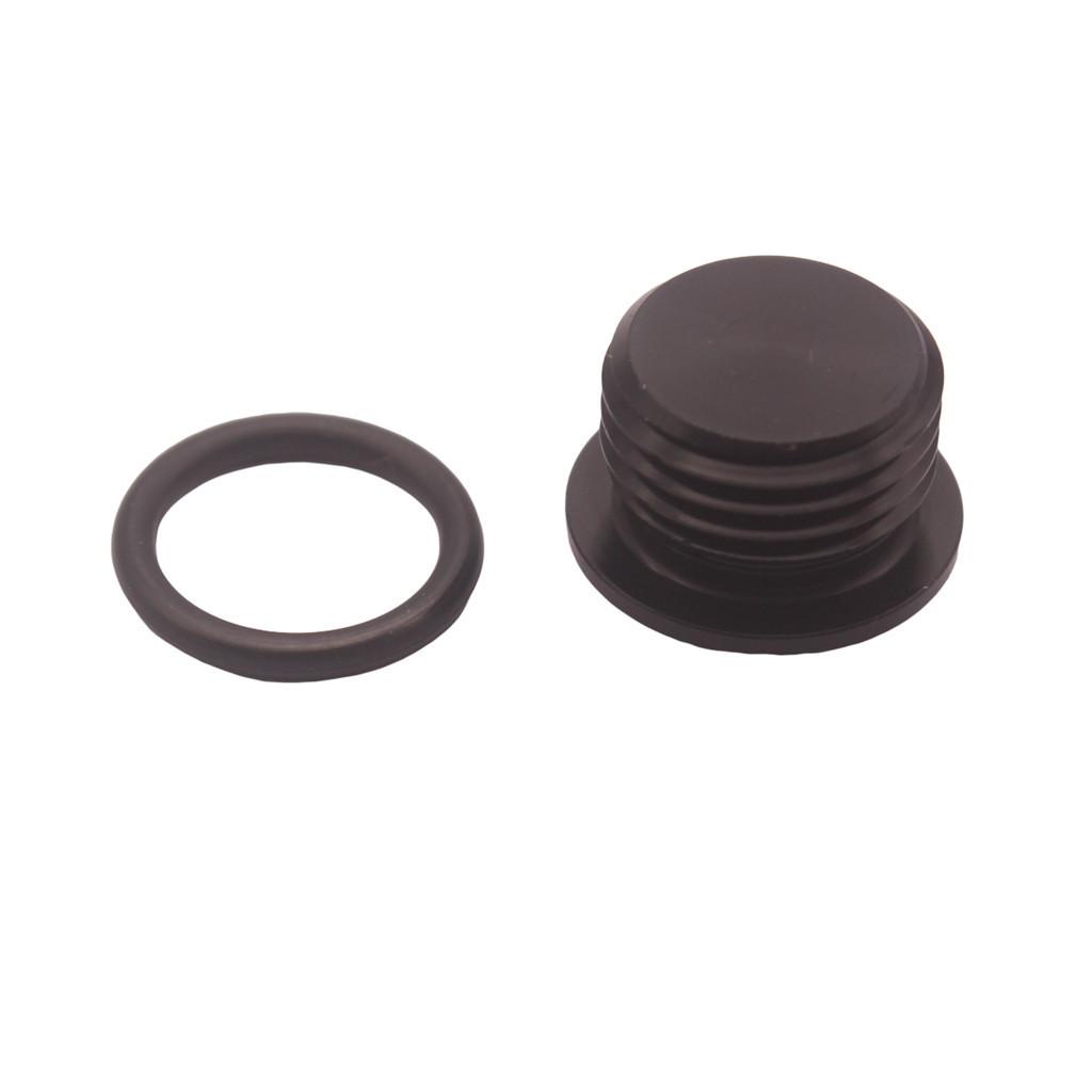 Universal 8 AN 8-AN 1/2" ORB Hex Socket Plug + O- Black