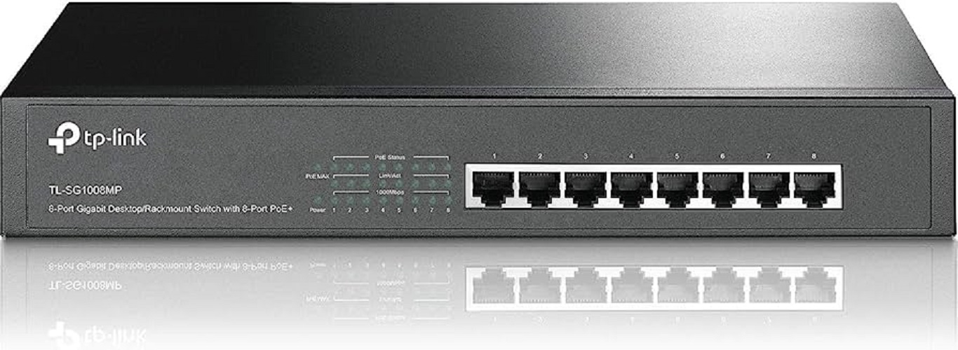 Switch TP-Link TL-SG1008MP (Gigabit (1000Mbps)/ 8 Cổng/ 8 Cổng PoE/ Vỏ Thép)-hàng chính hãng