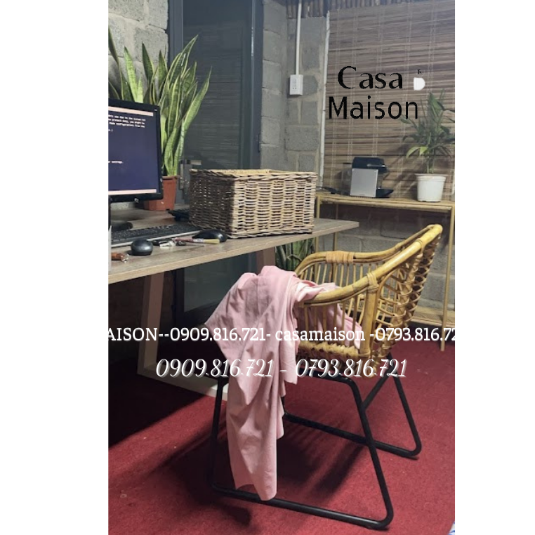 Ghế Mây Chân Sắt Vuông 2021- Rattan Chair With Iron Leg- CH0101