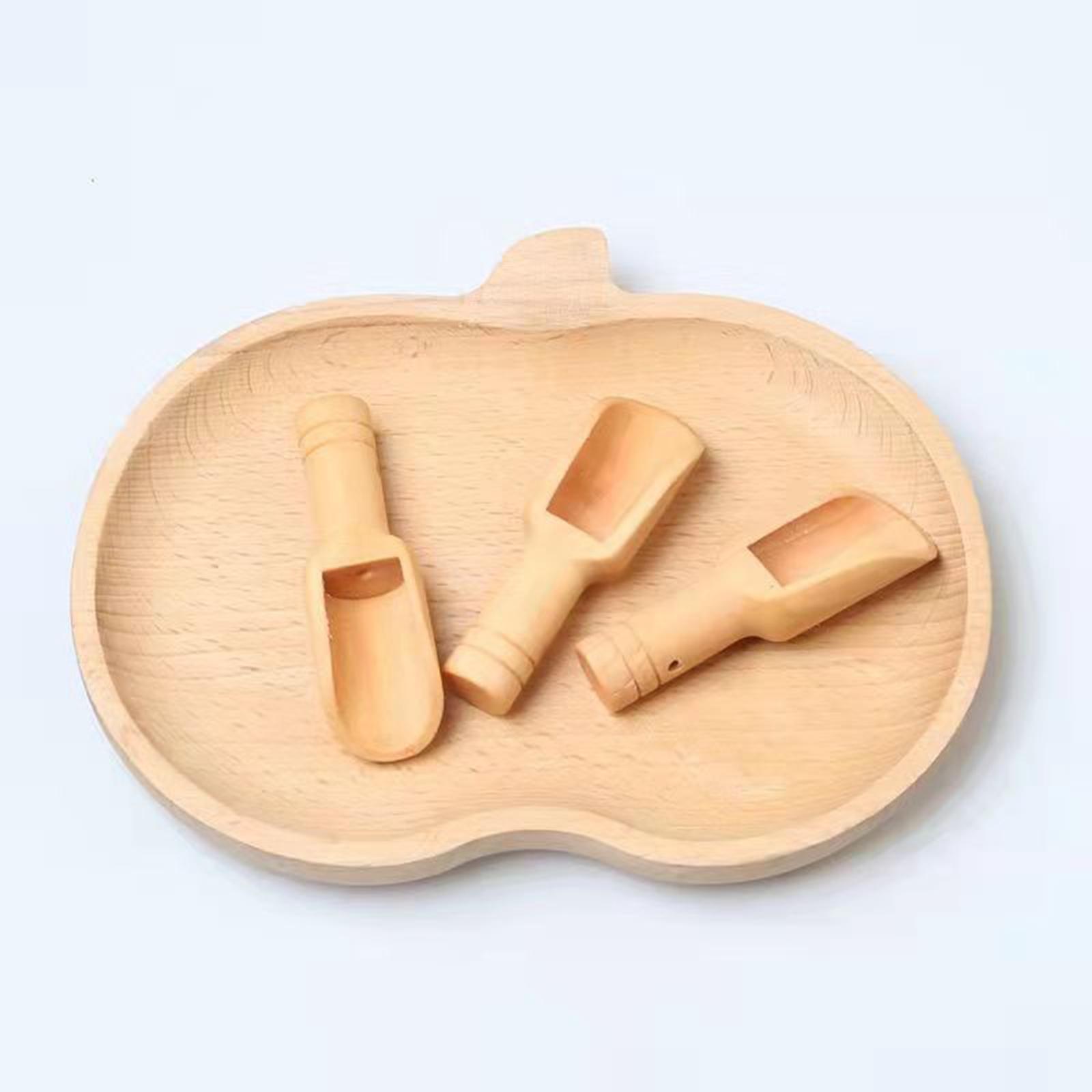 3 Pieces Mini Wooden Spoon Mini Shovel Mini Bath Salt Spoon for Coffee