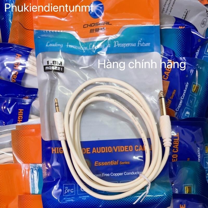 Cáp âm thanh chuyển 6.5mm sang 3.5 mm, 1.8M