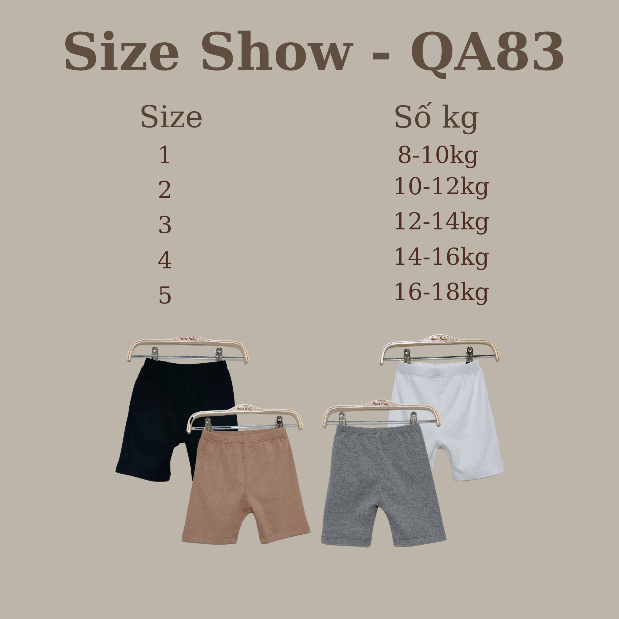 Quần legging đùi chất liệu cotton co giãn cho bé QA83 Mimo Baby