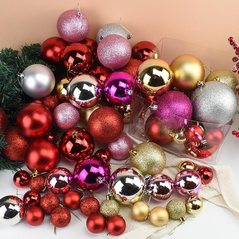 10 quả châu bóng đủ màu 60ly trang trí noel