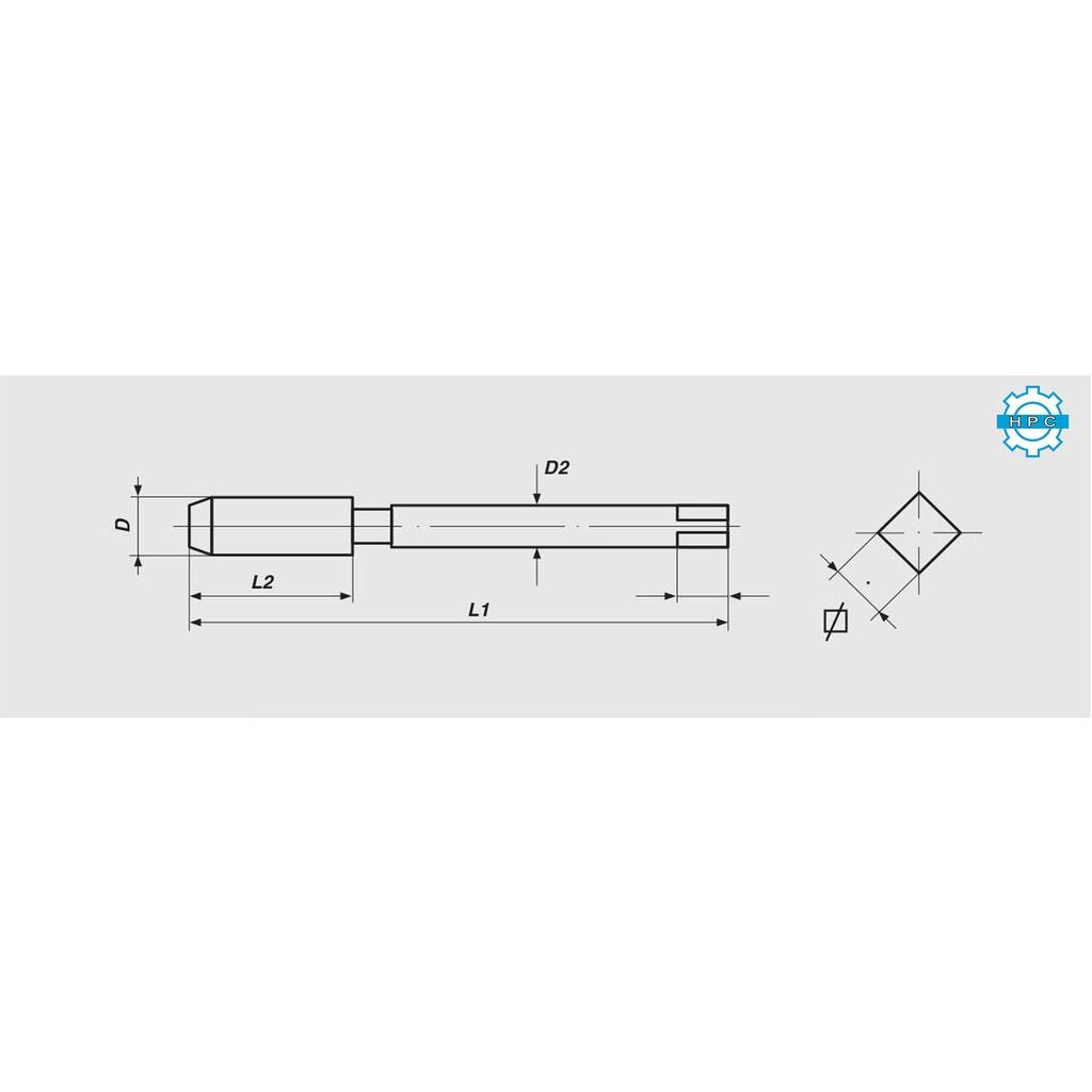 Mũi taro thẳng Volkel M 3 - M 16