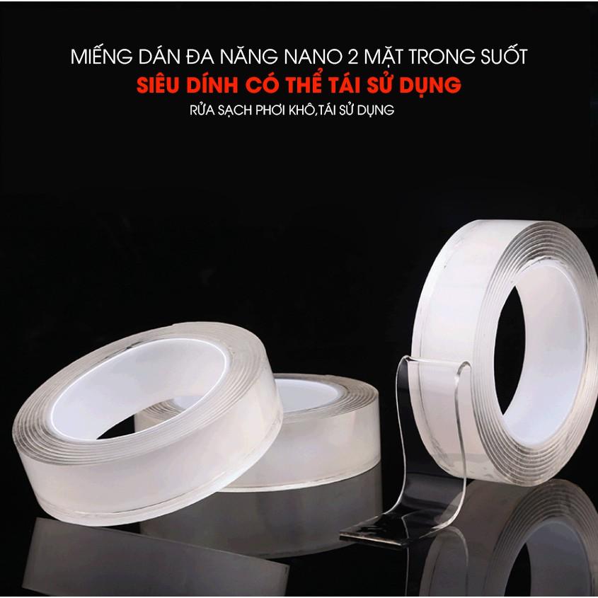 Băng keo cuộn 2 mặt SIÊU SIÊU DÍNH dài 3 mét