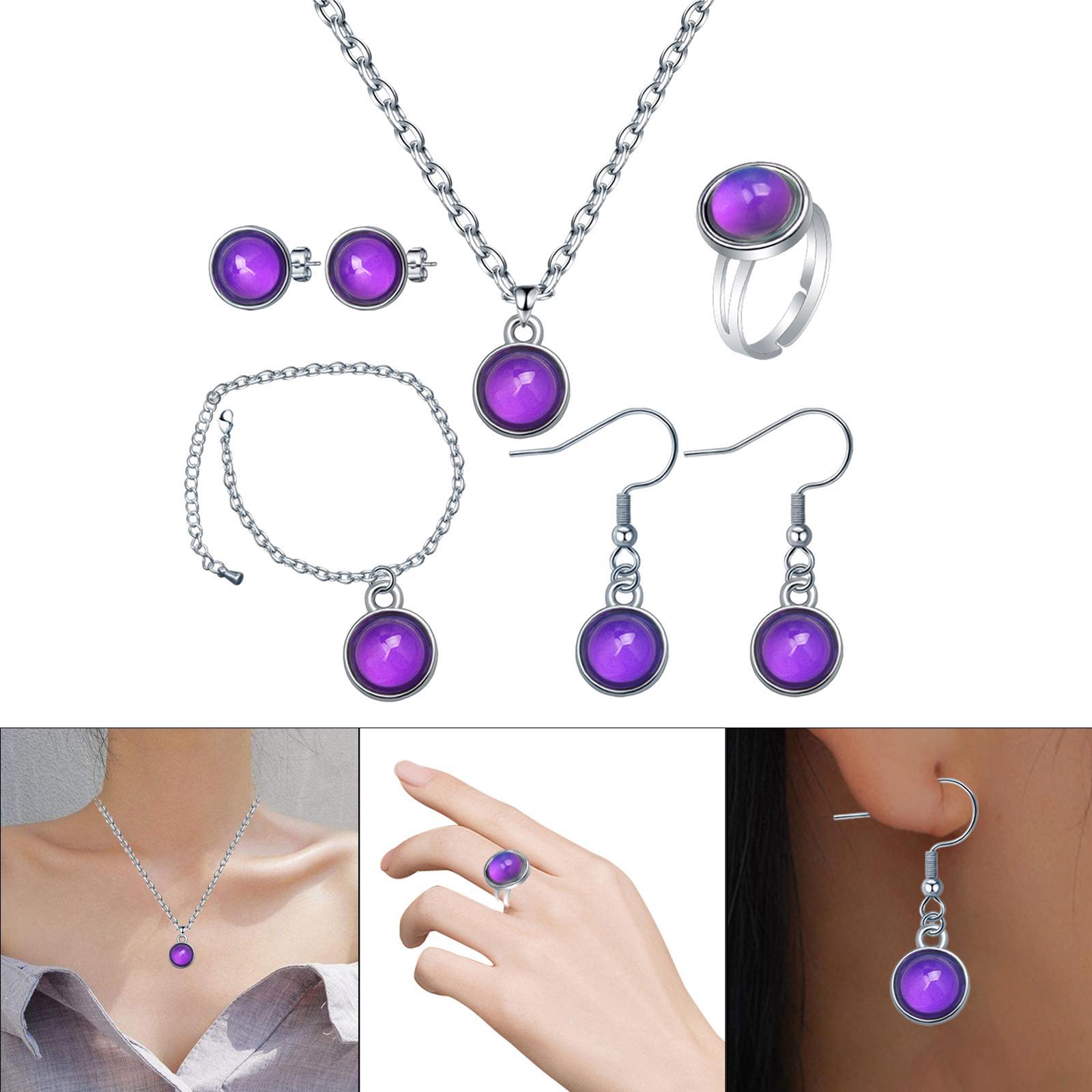 Mood Necklace Jewelry Set Fashion for Girls Women Wife Girlfriend Daily Wear
