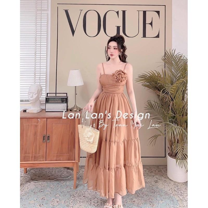 ĐẦM MAXI 2 DÂY ĐÍNH HOA