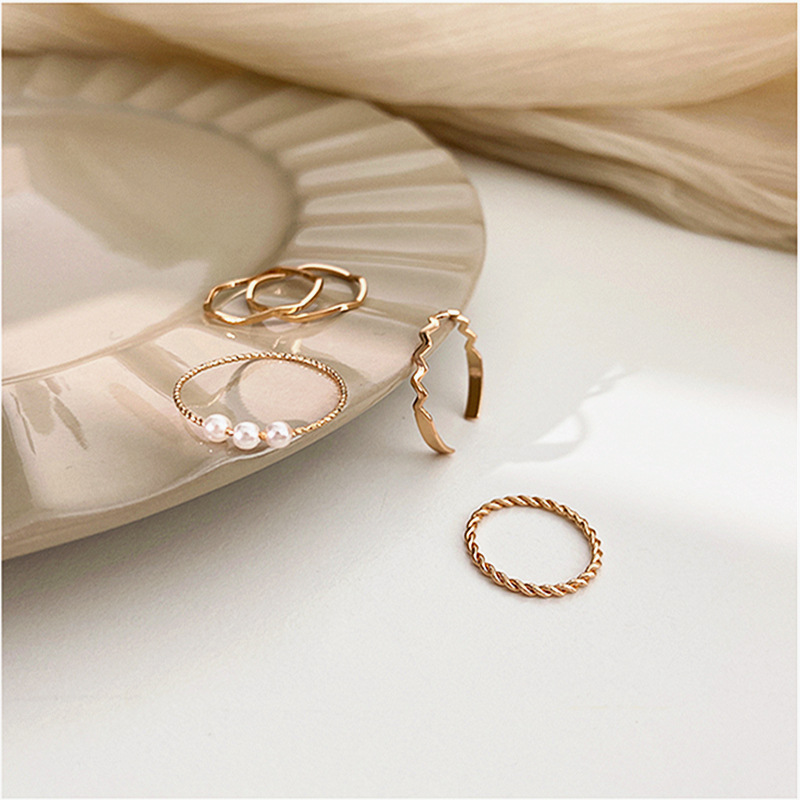 Bộ 5 Nhẫn Nữ Hợp Kim Phong Cách/B&m Elegant/NNHK3002