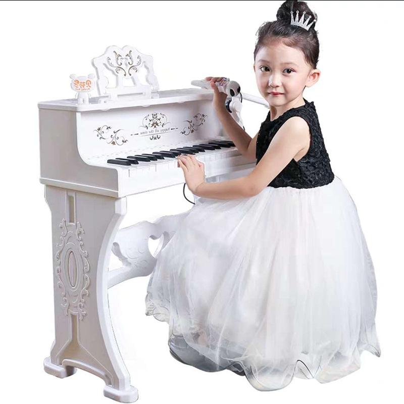 Ưu đãi đặc biệt Công chúa bé gái Bevenle xếp hình đa năng giáo dục sớm đồ chơi đàn piano có thể chơi đàn organ điện tử cho người mới bắt đầu có micrô