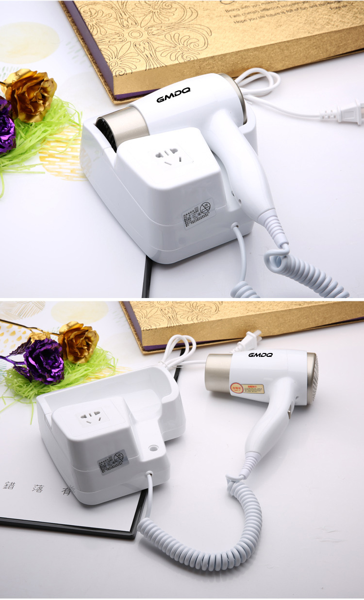 Máy Sấy Tóc Treo Tường Phong Cách Châu Âu Tích Hợp Ổ Cắm điện Công Nghệ Đức