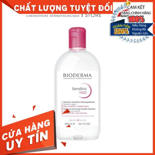 HÀNG NHẬP KHẨU - Bioderma Sensibio H2O Hồng Dung Dịch Làm Sạch Và Tẩy Trang, Nước Tẩy Trang Công Nghệ Micellar - 500ml