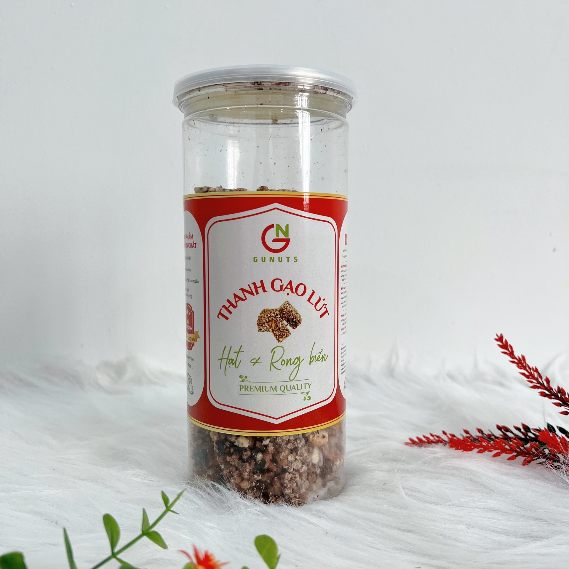 Thanh Gạo Lứt Ngũ Cốc - Bánh Gạo Lứt Ăn Kiêng Gunuts Vị Rong Biển - Ngũ Cốc Gạo Lứt Gồm 5 Loại Hạt Dinh Dưỡng Mix Chuẩn Ăn Kiêng Cải Thiện Sức Khỏe Tim Mạch 250g