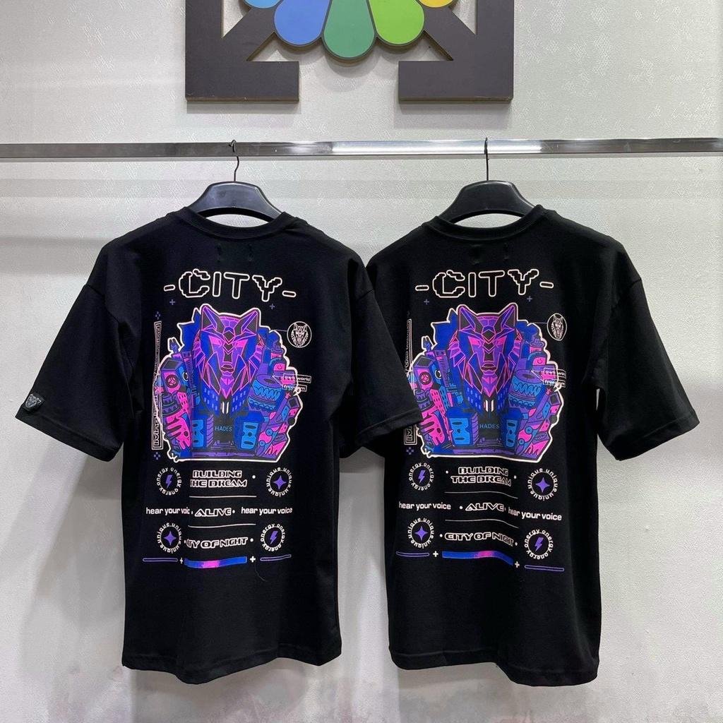 Áo thun unisex tay lỡ form rộng Hades City Tee cực chất || Hany Shop