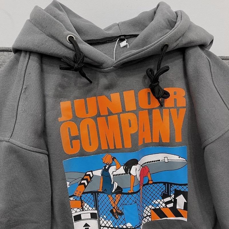 Hoodie company xám nỉ