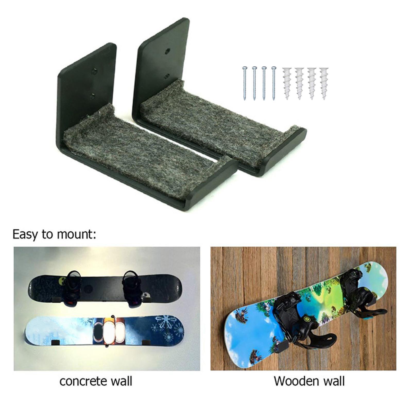 Snowboard Rack Display, Surfboard Wall Rack, Wall Mounted Durable Portable Wall Hanger Storage for Snowboard Skis