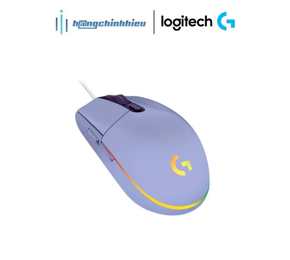 Chuột Logitech G203 LIGHTSYNC Tím LILAC 910-005853 Hàng chính hãng