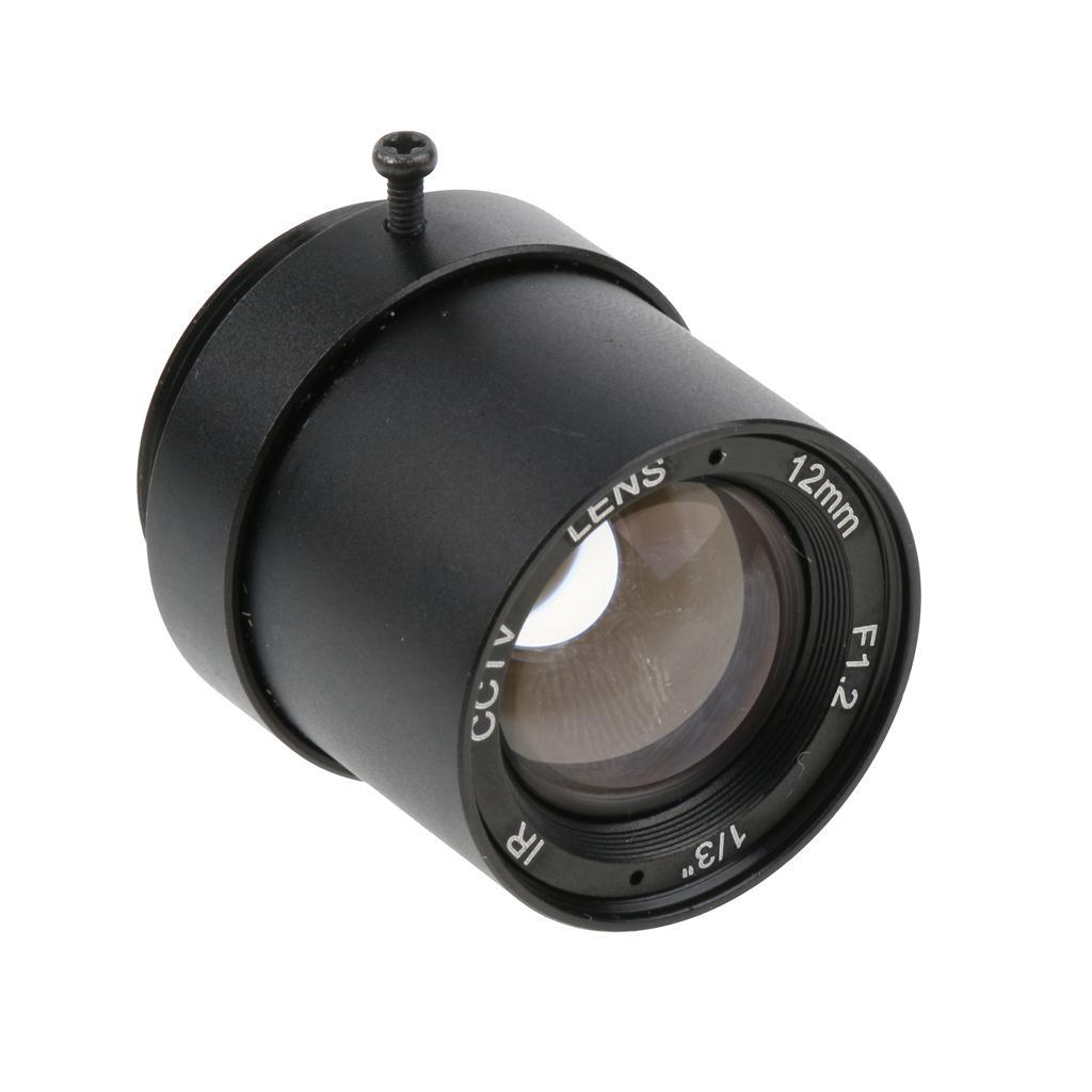 2 1/3" 12mm Fixed Iris CS Mount IR Board Lens for Security IP Camera