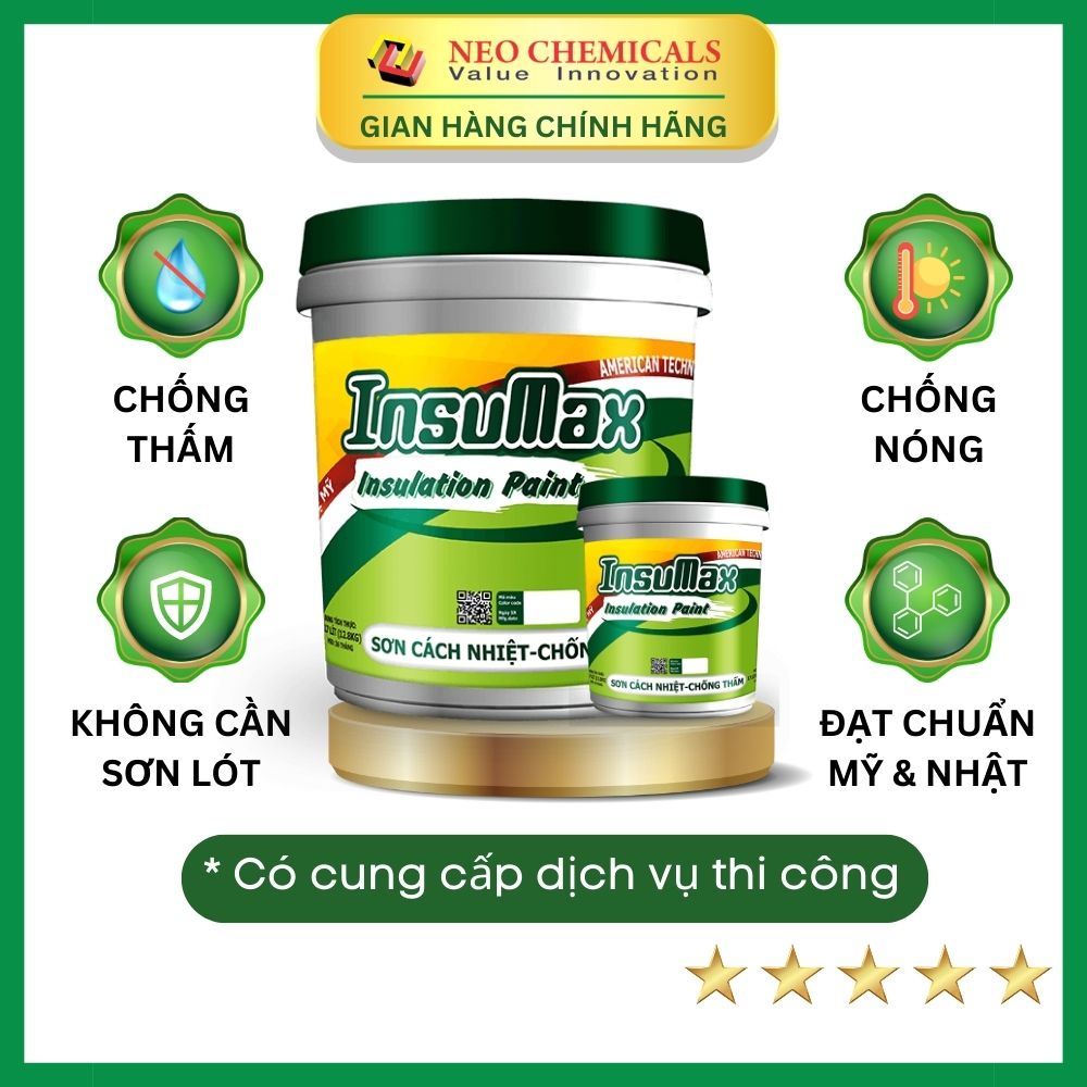 InsuMax - Combo 2 thùng sơn chống nóng 17L - 4L ,sơn chống nóng mái tôn cho nhà xưởng