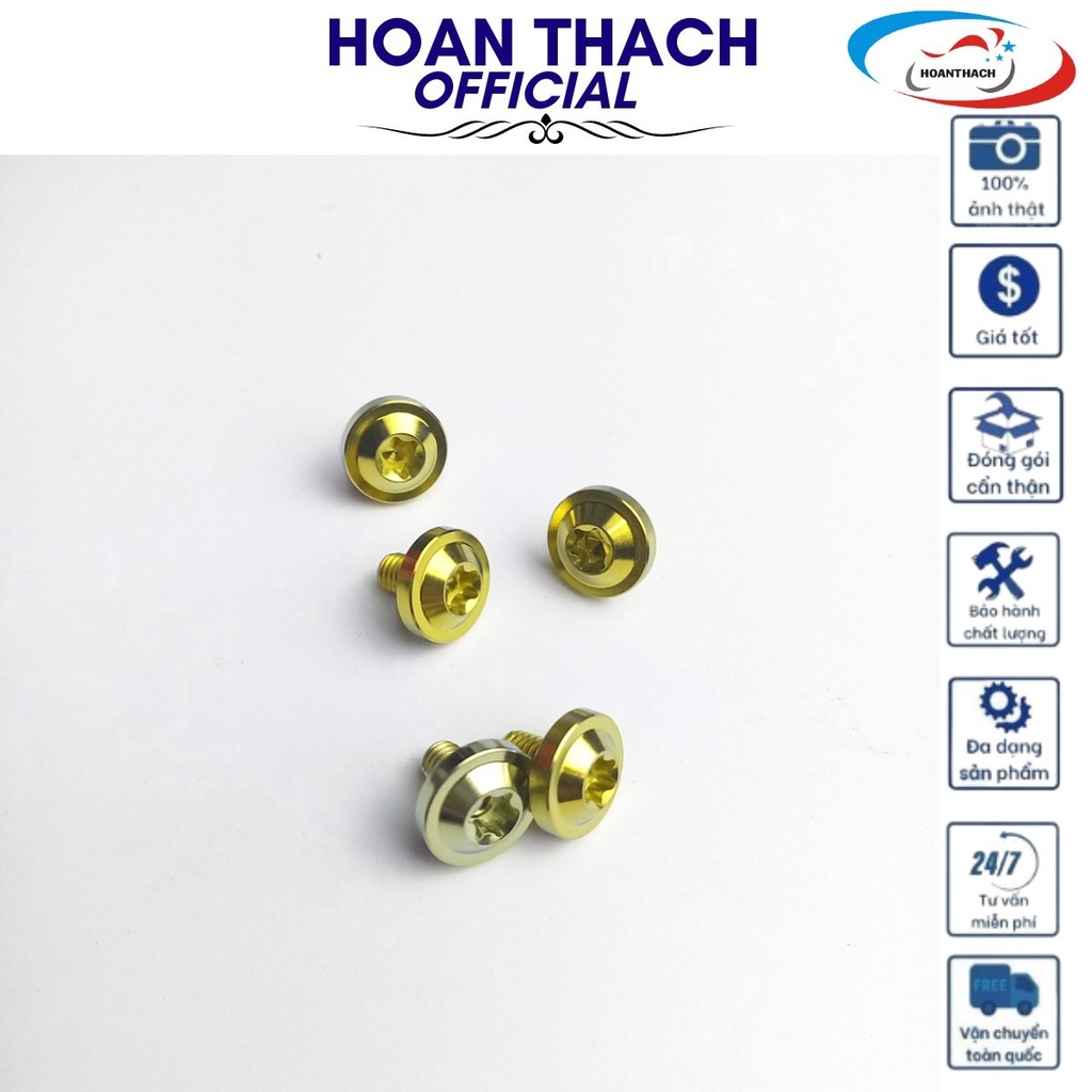 Ốc Gr5 Titan Dù 6L10 Vàng dùng cho nhiều dòng xe , SP010349 (giá 1 con)