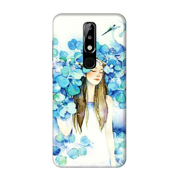 Ốp Lưng Dành Cho Điện Thoại Nokia 5.1 Plus - Cô Gái Lá Xanh
