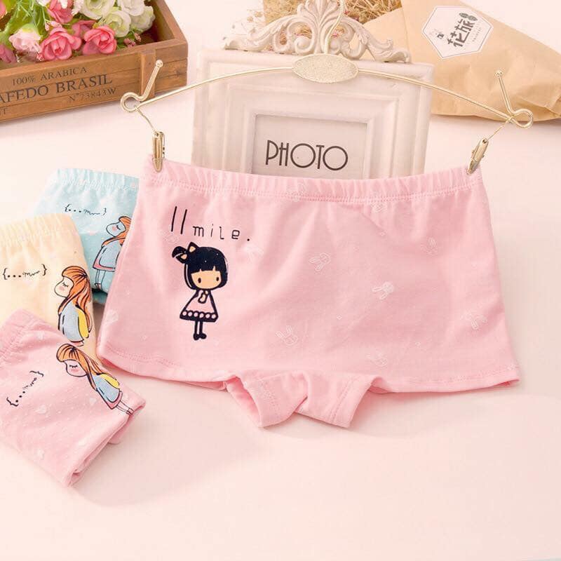 Quần chip đùi bé gái set 4 cái 4 màu nhiều mẫu