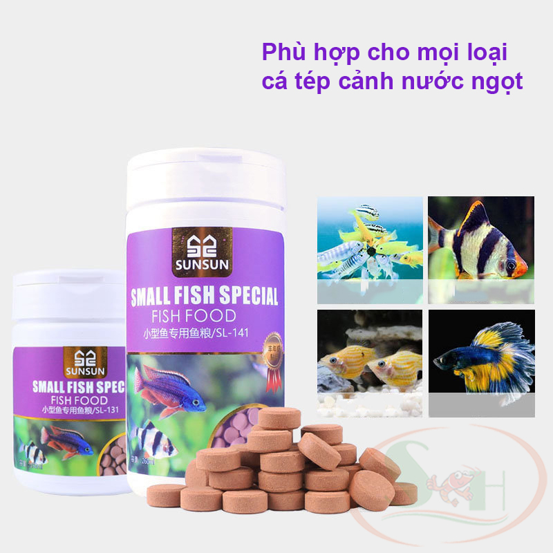 Thức ăn cá Sunsun Artemia Fish Food viên dán tôm ngâm nước muối thức ăn tép cảnh