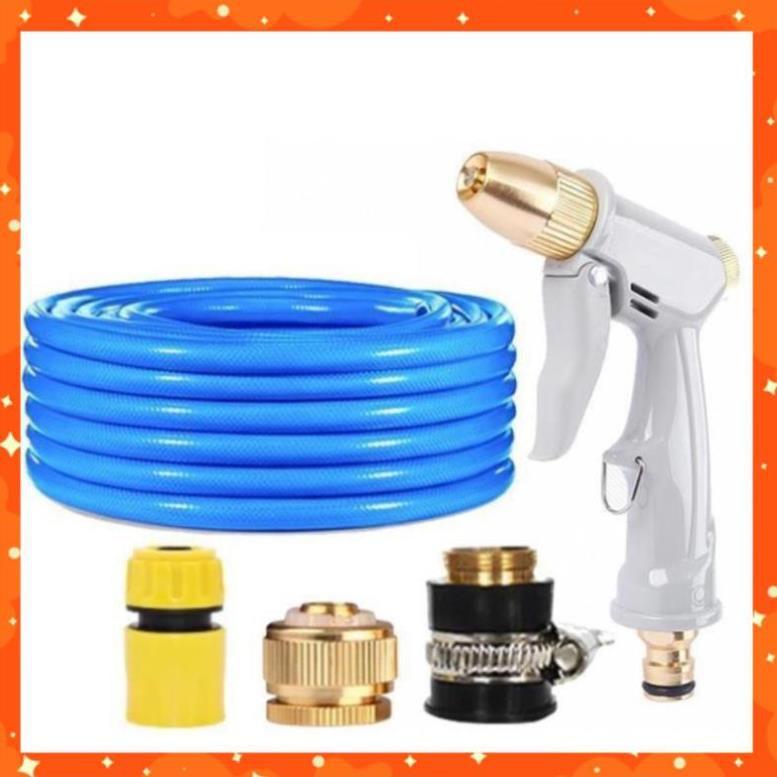 Bộ dây vòi xịt nước tưới cây rửa xe,tăng áp 3 lần, loại 7-10m 206846