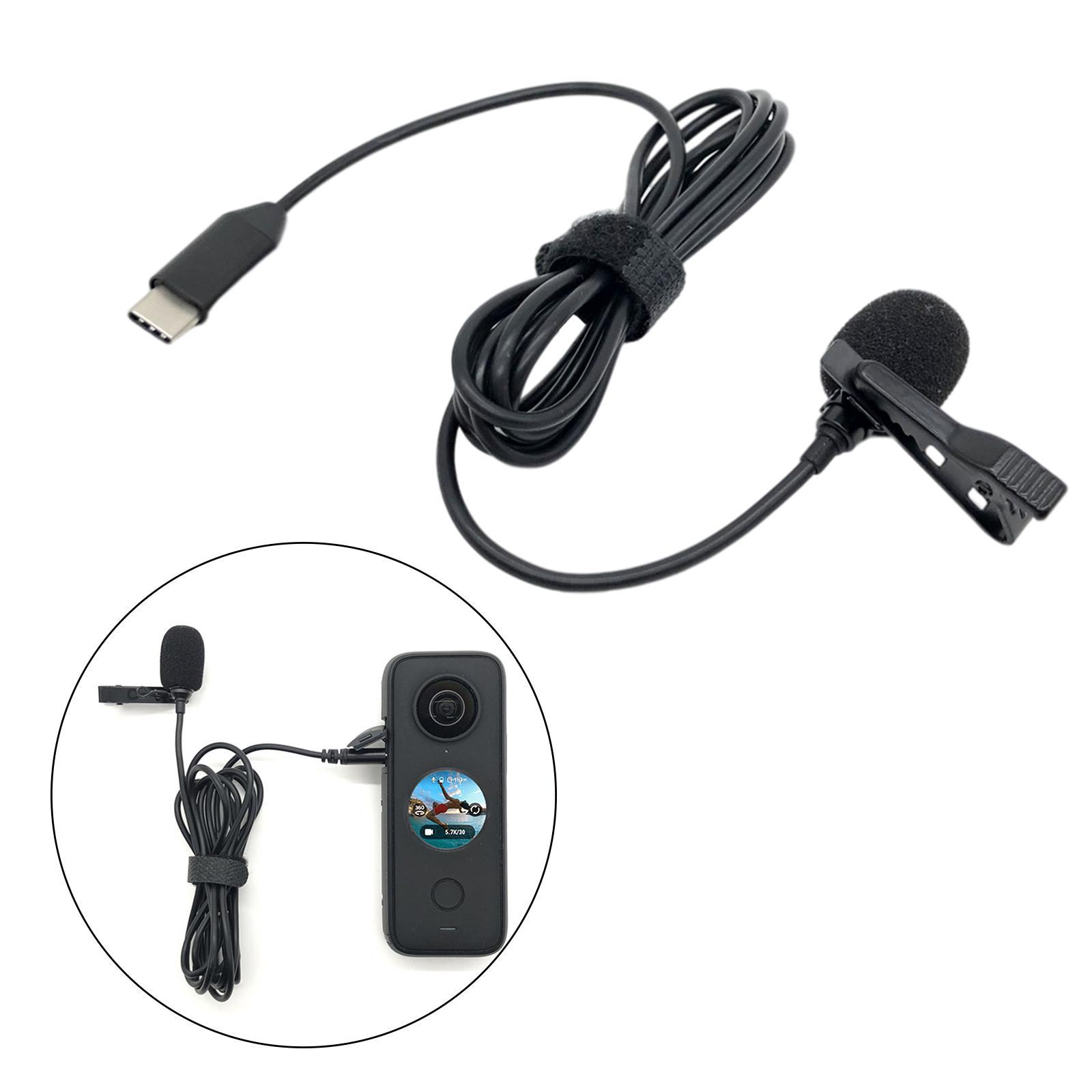 Lavalier Lapel Microphone, Type C Audio Mic Plug & Play Camera Vlogger Video Recording