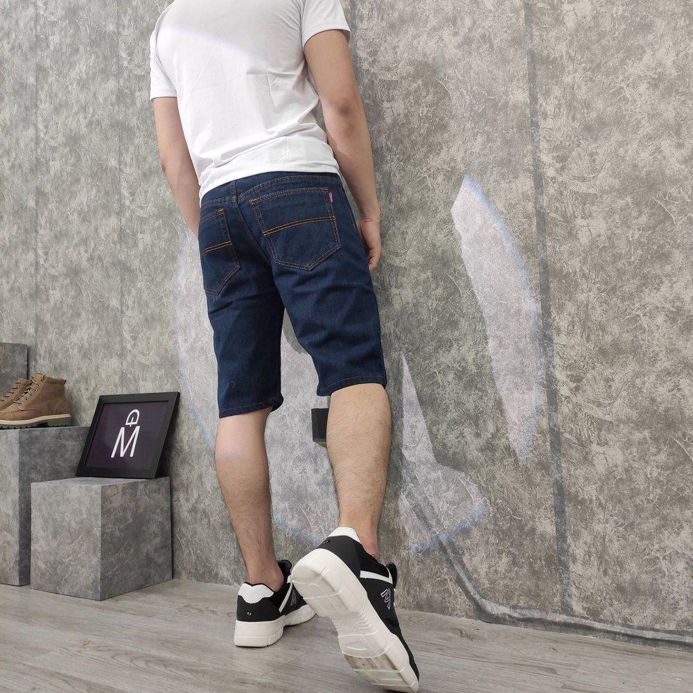 Quần short jean nam MĐ Q393 xanh đen