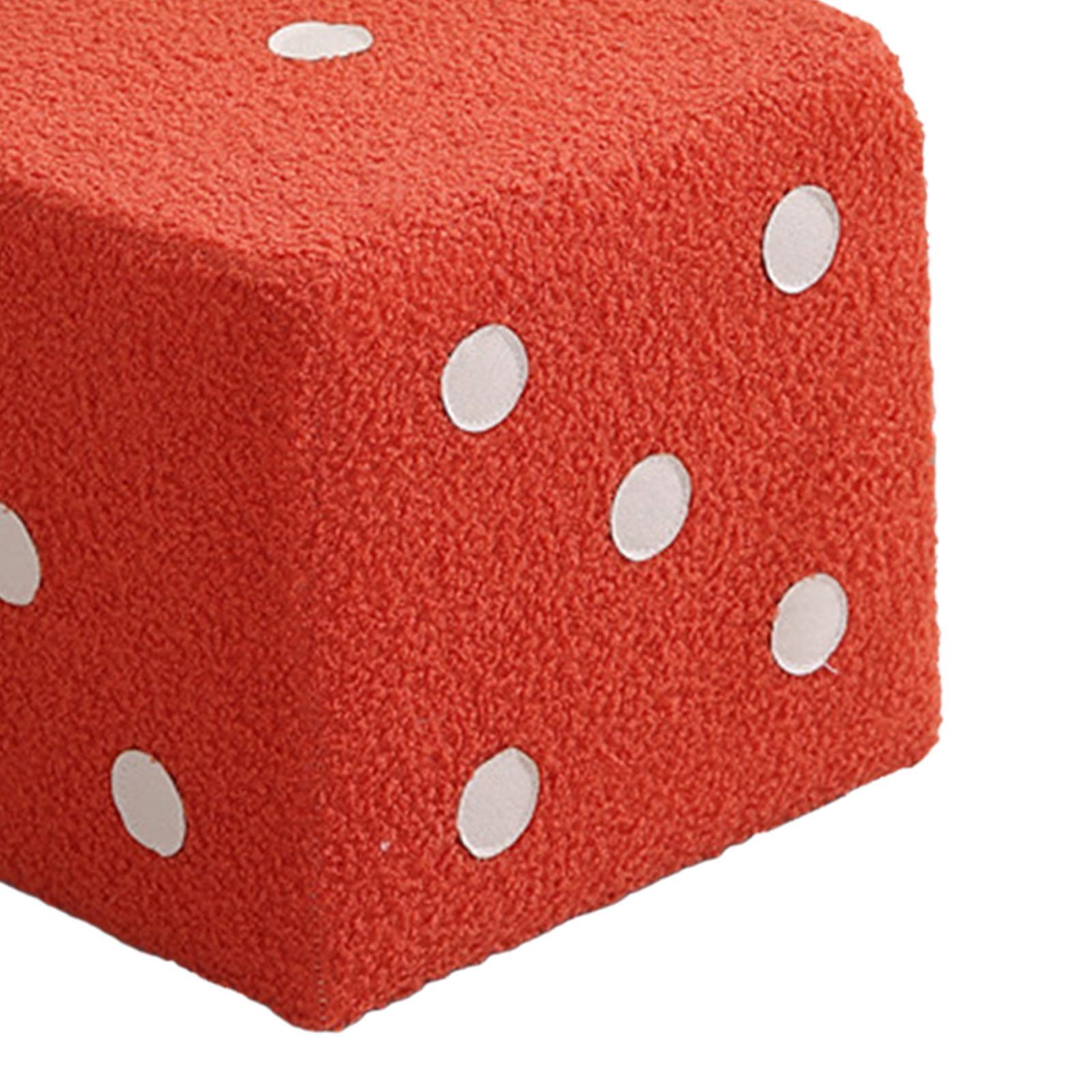 Dice Cubic Foot Stool Small Dice Cube Ottoman for Apartment Entryway Bedside