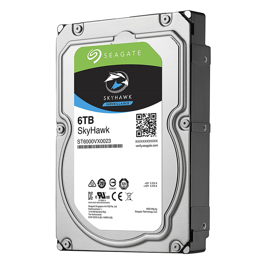 Ổ Cứng HDD Seagate Skyhawk  6TB 3.5 Sata 6Gb/s/64MB Cache/7200RPM - Hàng Chính Hãng