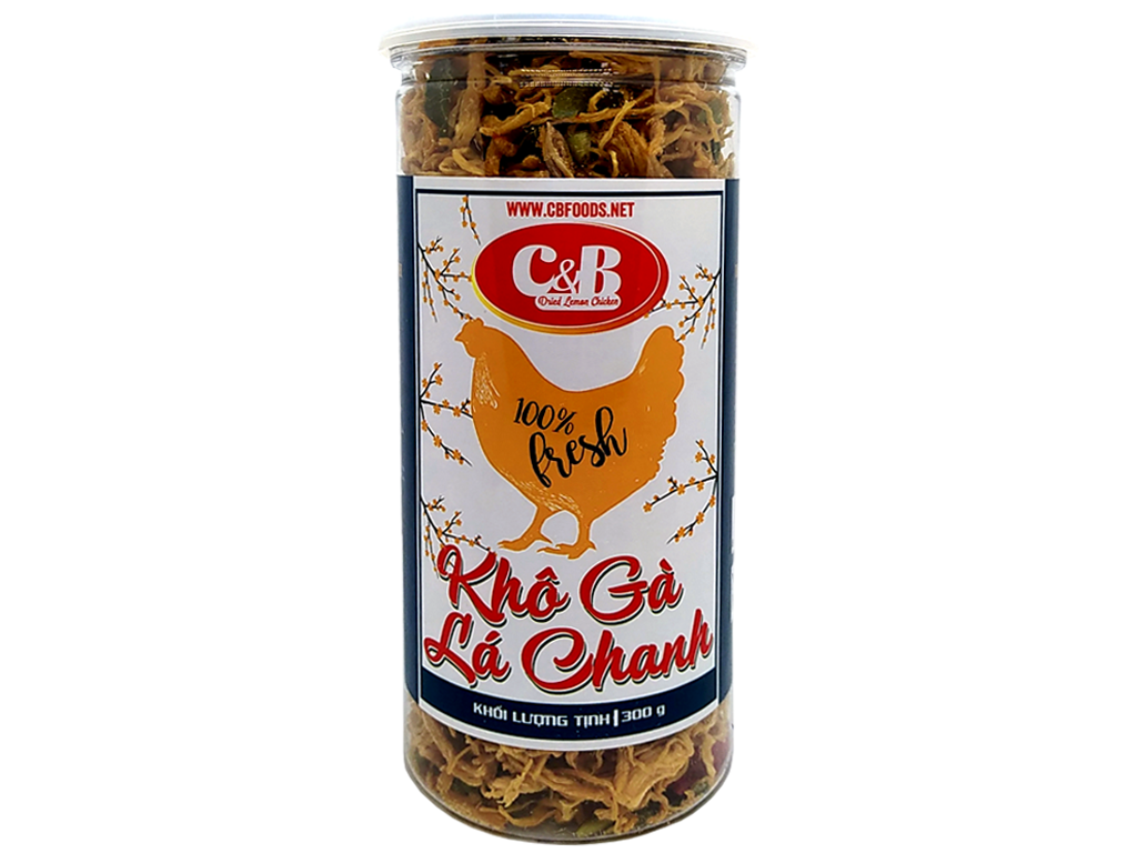 Khô Gà Lá Chanh C&amp;B Hộp 300 Gram