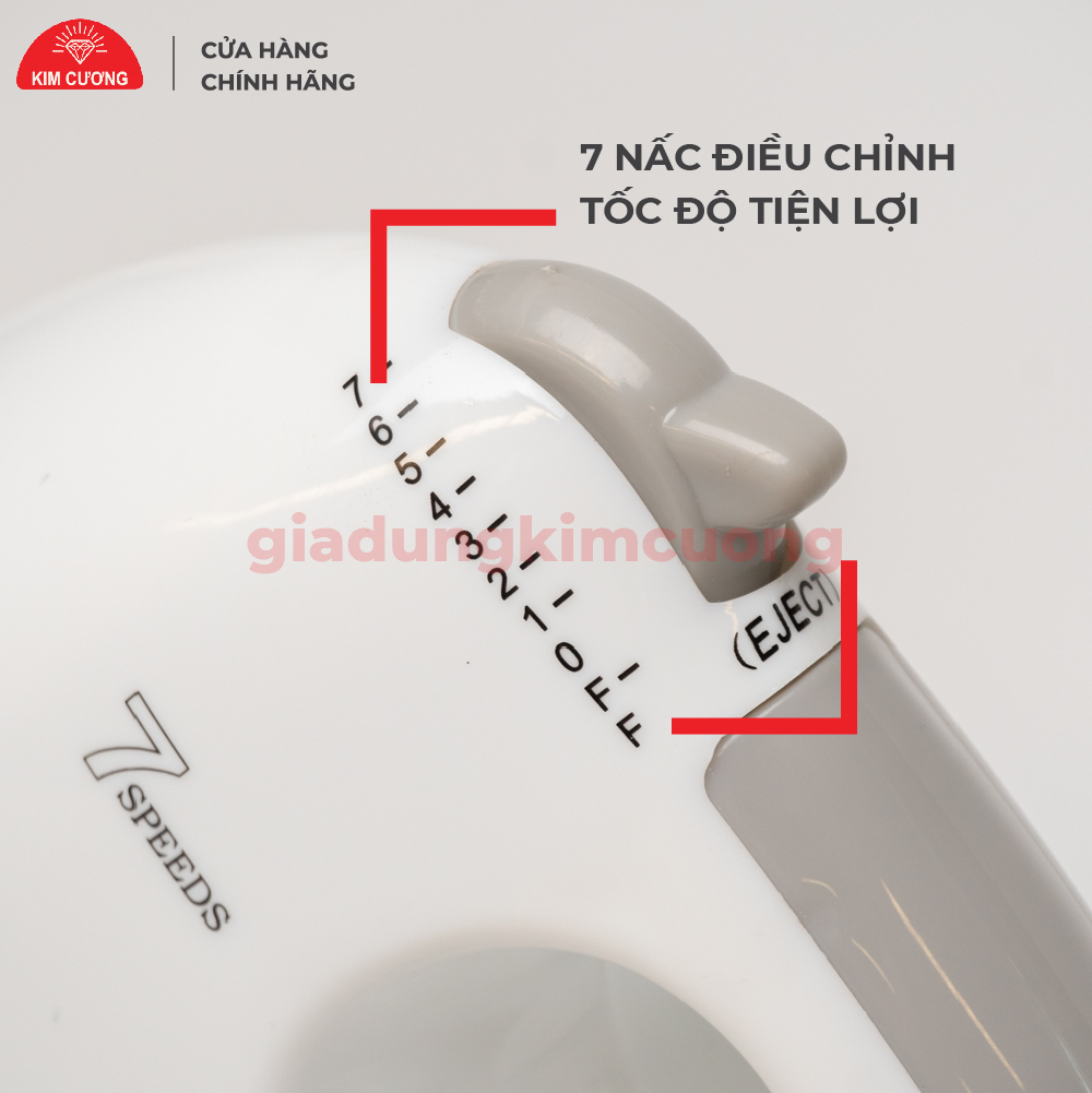 Máy Đánh Trứng Cầm Tay Kim Cương Mini 7 Cấp Độ - Hàng Chính Hãng