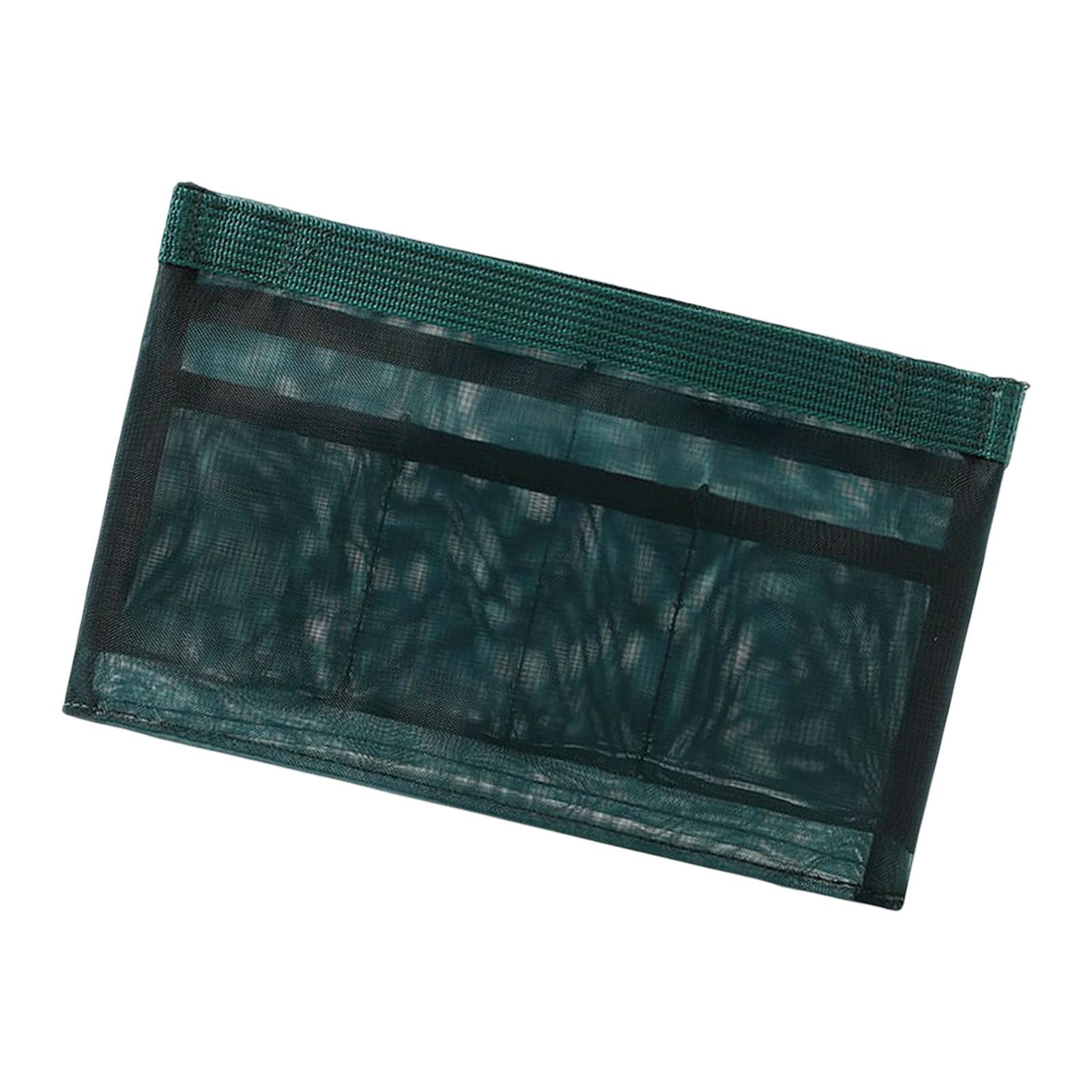 Portable Nylon Mesh Cosmetic Insert Pouch Toiletries Organizer Convenient Green