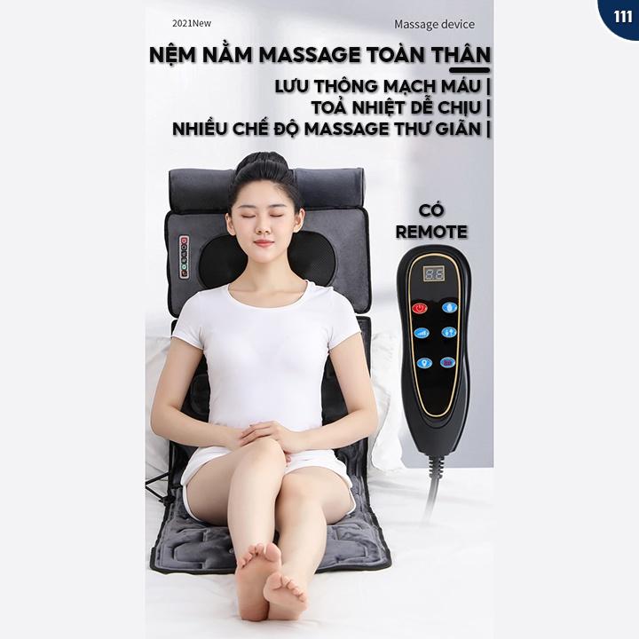 Thảm Massage Đa Năng Kèm Remote Có Đến 30 Đầu Massage Tiện Lợi Kèm Gối Nằm Và Túi Ngâm 111