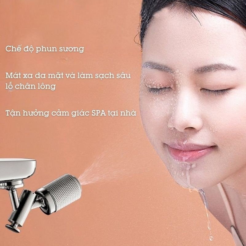 Đầu nối vòi nước xoay 720 độ cho lavabo hỗ trợ phun sương SPA mát xa mặt