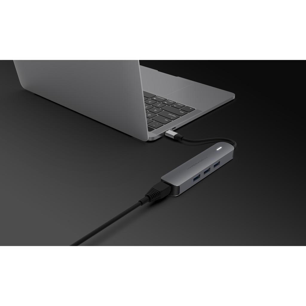 Cổng chuyển HyperDrive 4k HDMI 6-in-1 USB-C Hub cho Macbook, Ultrabook &amp; USB-C Devices - Lan - HD233B -  Hàng Chính Hãng