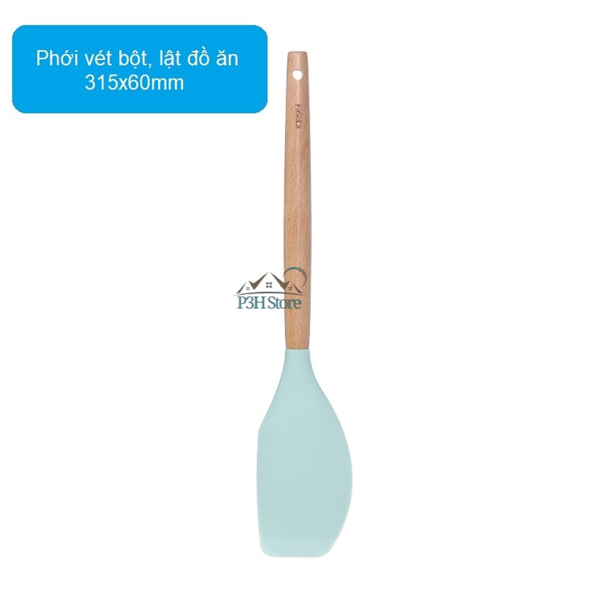 Dụng cụ bếp bằng silicone cán gỗ sồi tự nhiên SH-121