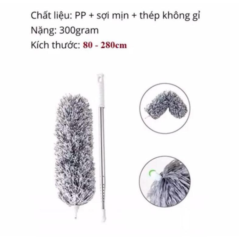 CHỔI QUÉT TRẦN NHÀ, QUÉT BỤI BẨN TRÊN CAO TIỆN LỢI CÓ ĐẦU UỐN CONG TIỆN DỤNG
