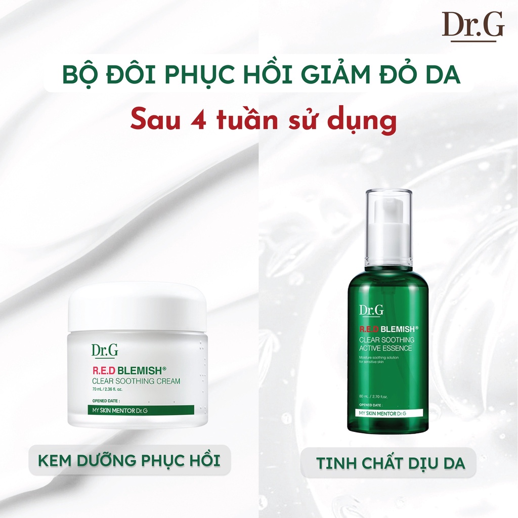 Tinh Chất Dưỡng Ẩm, Làm Dịu Da, Giảm Thâm Mụn Dr.G R.E.D Blemish Clear Soothing Active Essence 80ml