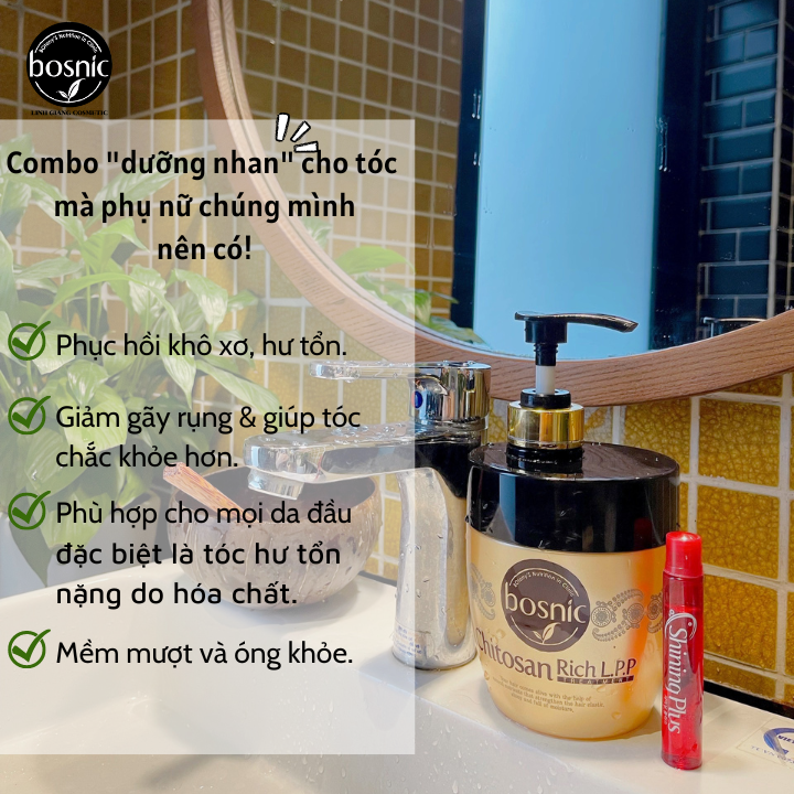 Huyết Thanh Keratin Phục Hồi Tóc Hư Tổn/ Tóc Nát Shining Plus BOSNIC 13ML