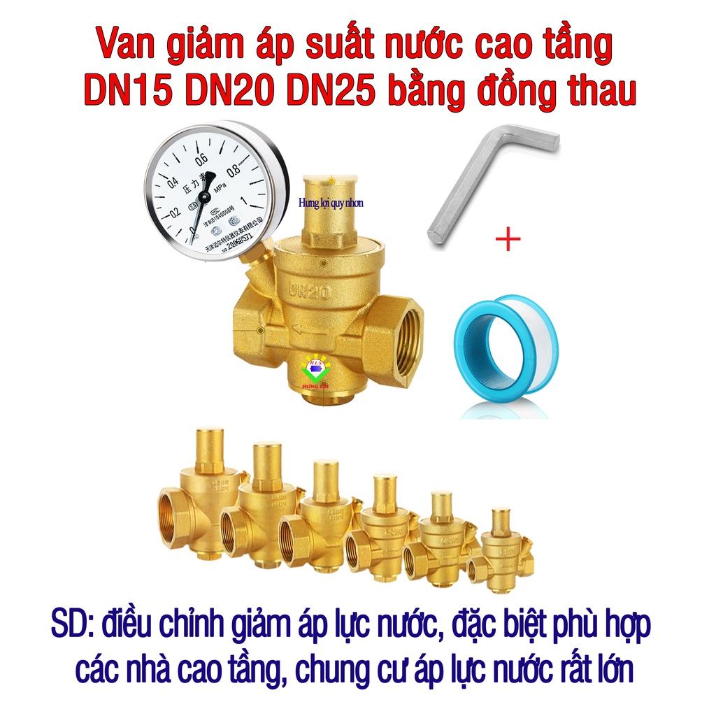 Van giảm áp suất nước cao tầng DN15 DN20 DN25 bằng đồng thau tiện dụng