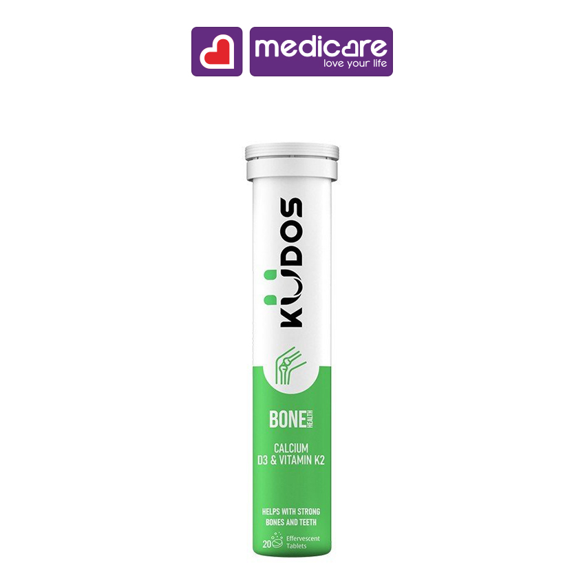 Viên sủi KUDOS giúp xương và răng chắc khỏe tuýp 20 viên