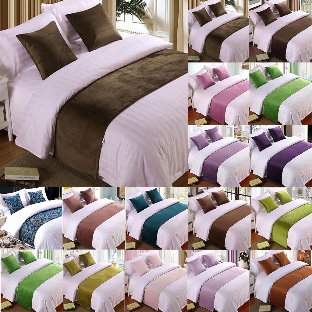 Bed Runner Bedding Scarf Protection for Bedroom Hotel Wedding