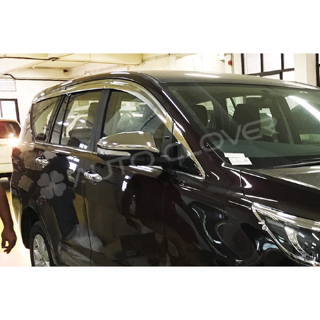Vè che mưa mạ crom xe Toyota Innova 2017- 2022- Bộ 8 miếng- Hàng chuẩn Hàn Quốc siêu đẹp
