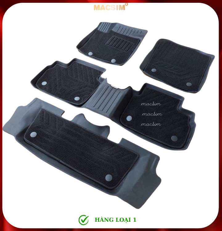 Thảm lót sàn ô tô 2 lớp cao cấp dành cho xe Toyota Veloz / Avanza 2022+ (sd) nhãn hiệu Macsim chất liệu TPE màu đen