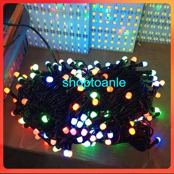 Đèn nháy LED bi dây dài 20 mét các màu có nhiều chế độ nháy