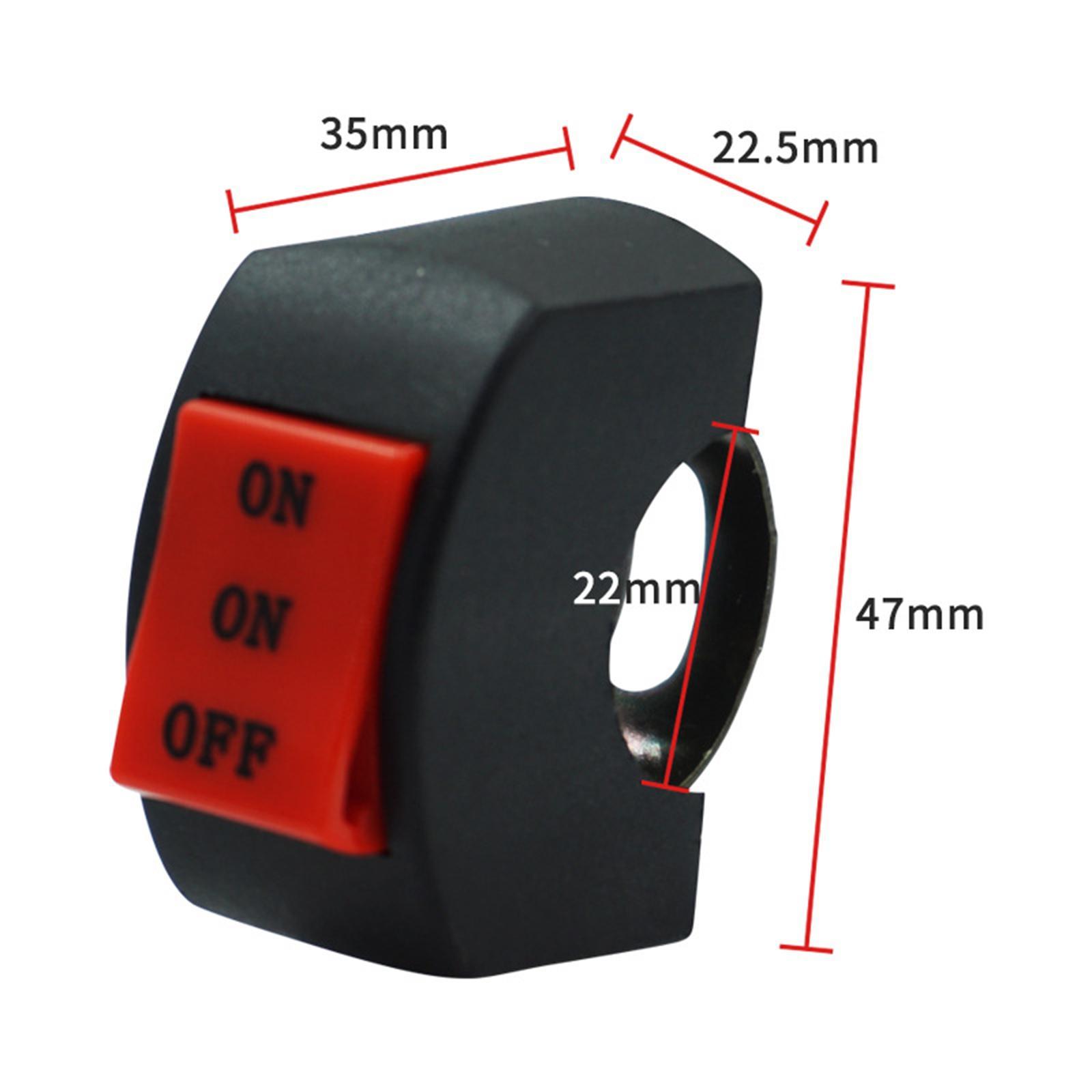 Motorcycle Headlight Switch 7/8 inch 22mm Fits for  Motorbike Scooter